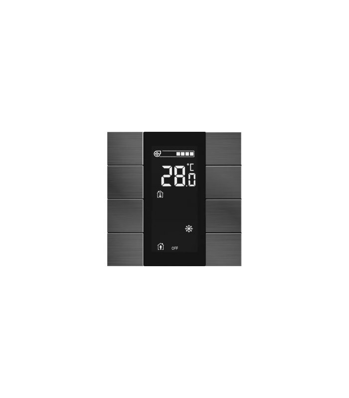 iSwitch+ with LCD - 8 Button Natural Stainless Steel