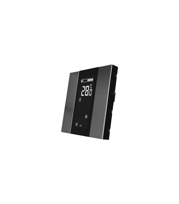 iSwitch+ AQI with LCD - 2 Button Natural Stainless Steel