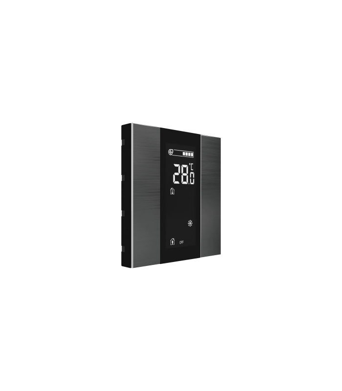 iSwitch+ AQI with LCD - 2 Button Natural Stainless Steel