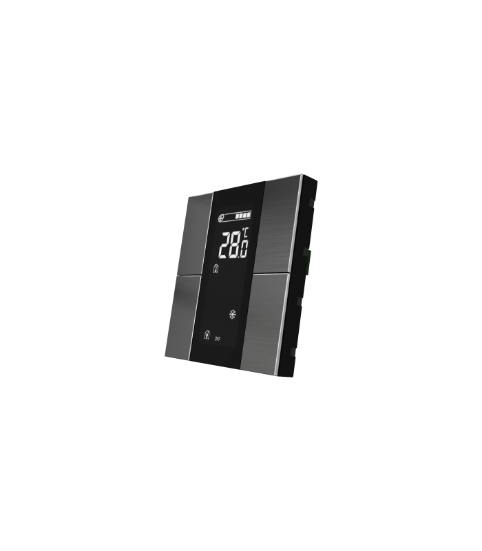 iSwitch+ AQI with LCD - 4 Button Natural Stainless Steel