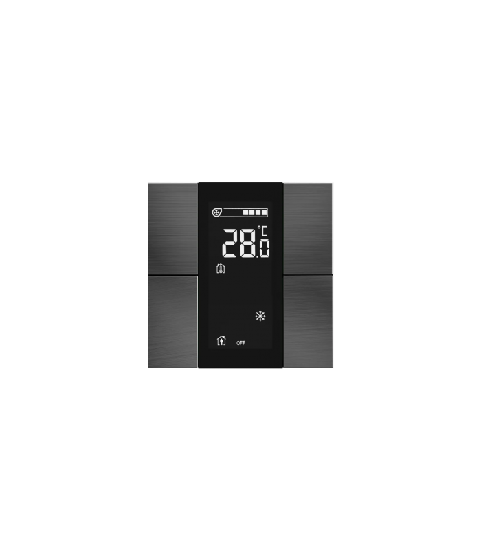 iSwitch+ AQI with LCD - 4 Button Natural Stainless Steel