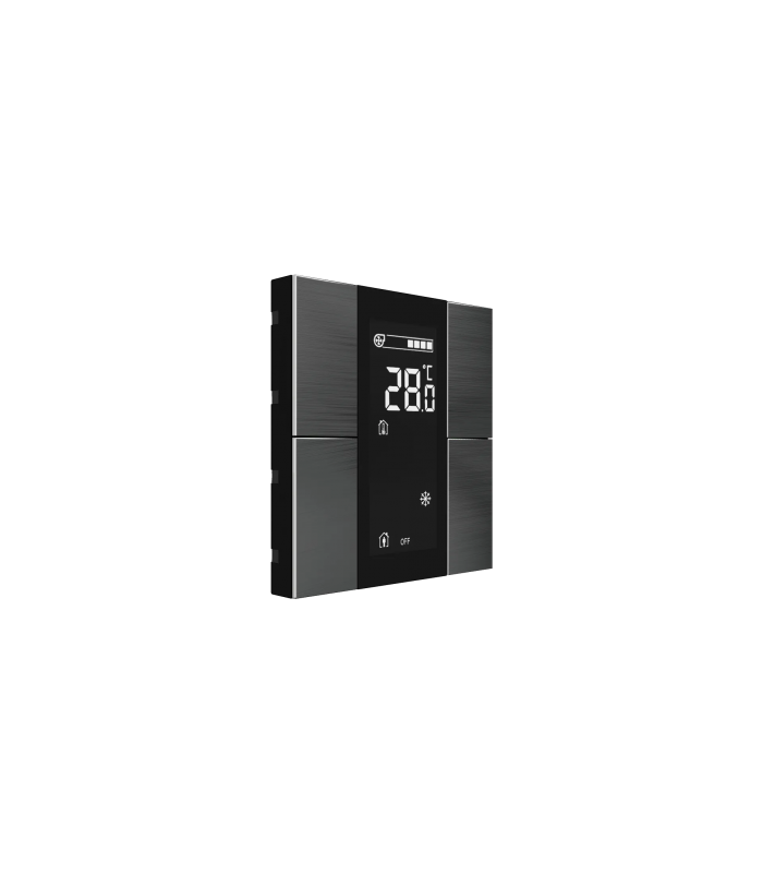 iSwitch+ AQI with LCD - 4 Button Natural Stainless Steel