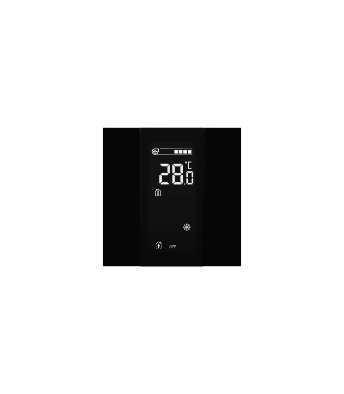 iSwitch+ AQI with LCD - 2 Button Jet Black Plastic