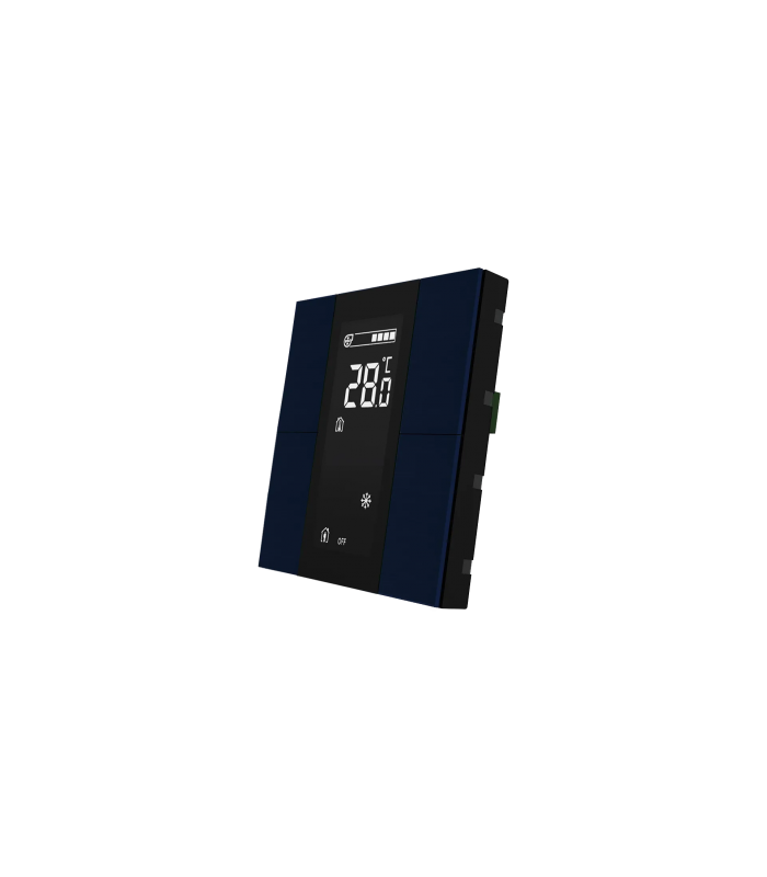 iSwitch+ with LCD - 4 Button Midnight Blue Aluminium Matt Brushed