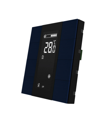 iSwitch+ with LCD - 8 Button Midnight Blue Aluminium Matt Brushed