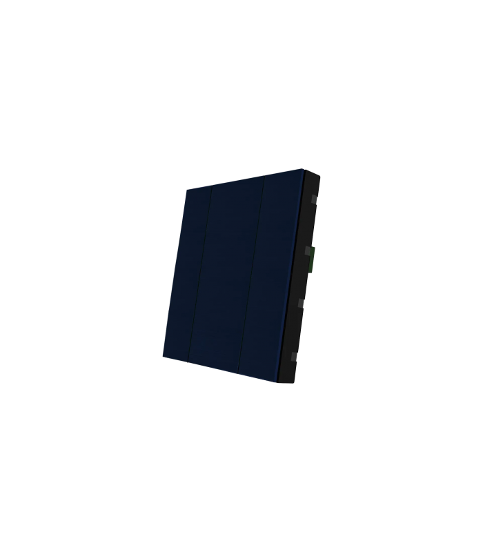 iSwitch+ AQI - 2 Button Midnight Blue Aluminium Matt Brushed