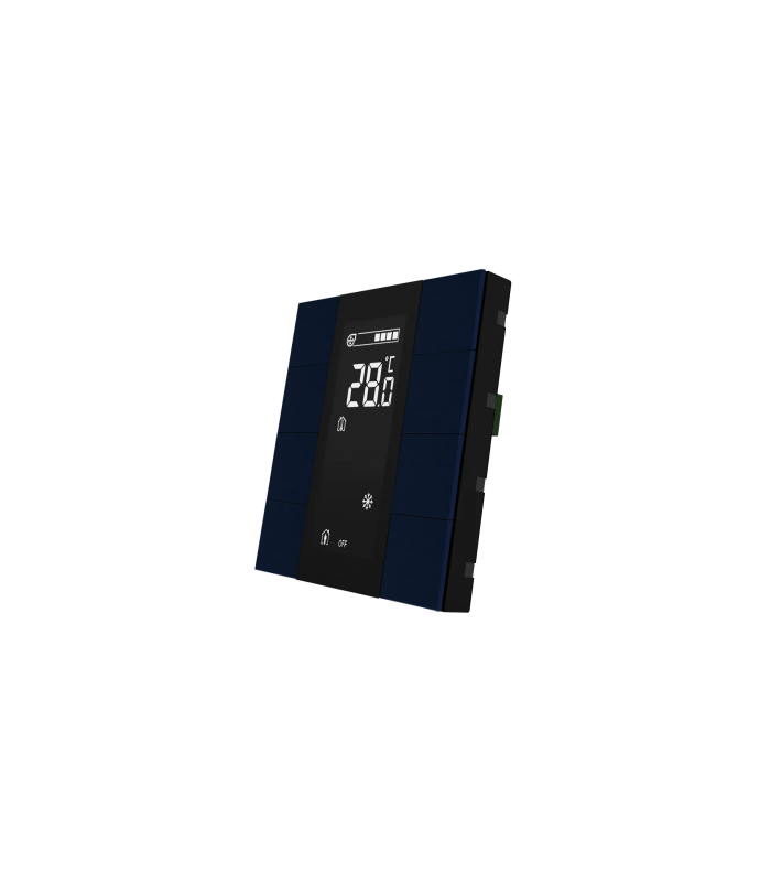 iSwitch+ AQI with LCD - 8 Button Midnight Blue Aluminium Matt Brushed