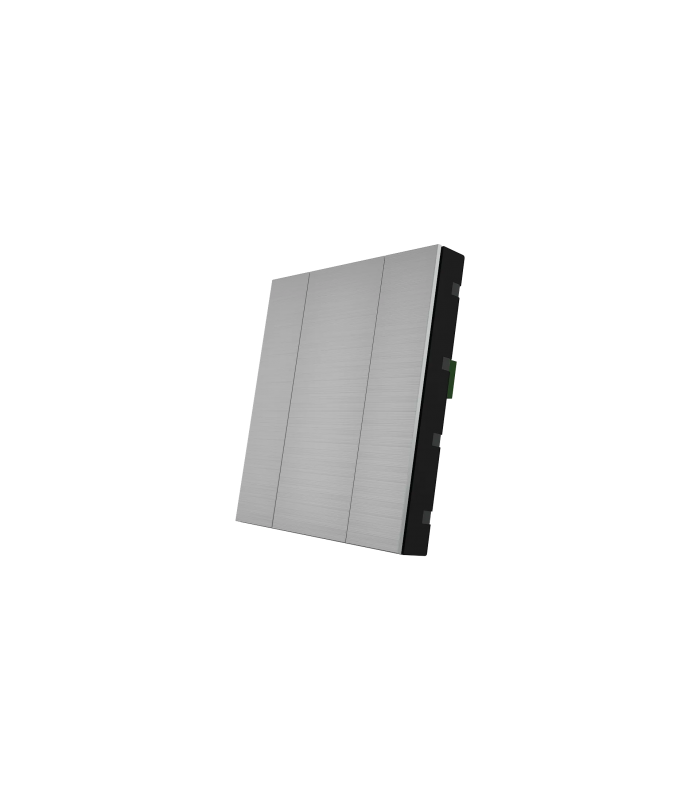 iSwitch+ - 2 Button Natural Aluminium Eloxal Matt Brushed