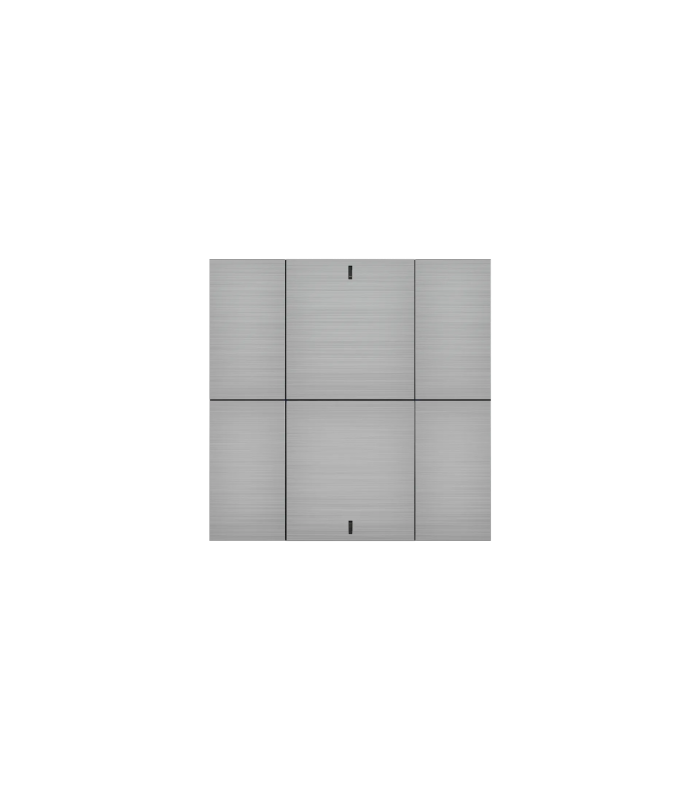 iSwitch+ - 6 Button Natural Aluminium Eloxal Matt Brushed