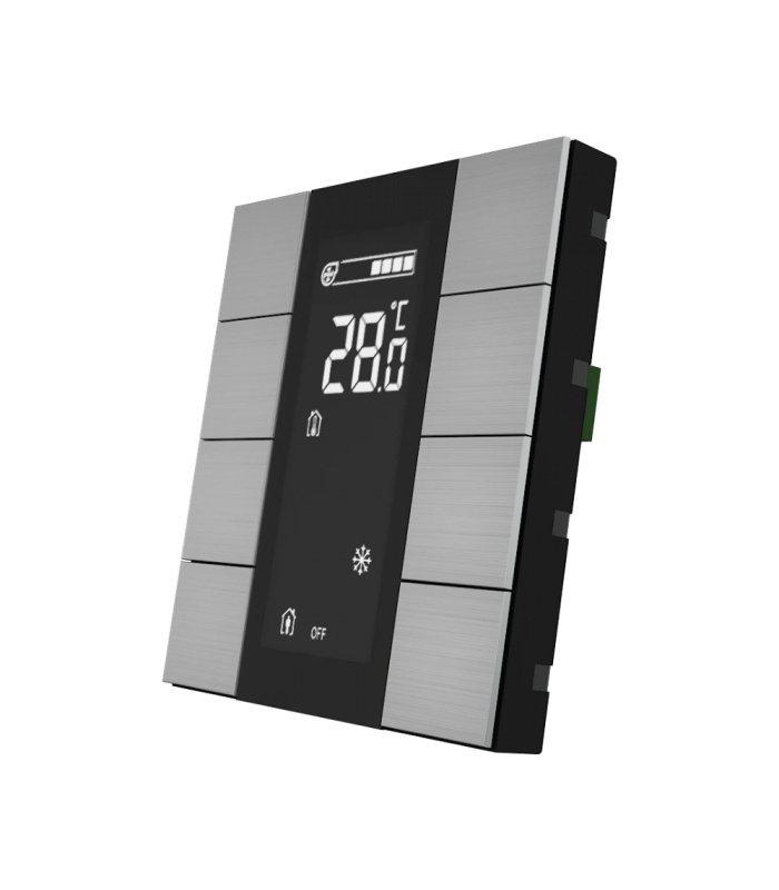 iSwitch+ with LCD - 8 Button Natural Aluminium Eloxal Matt Brushed