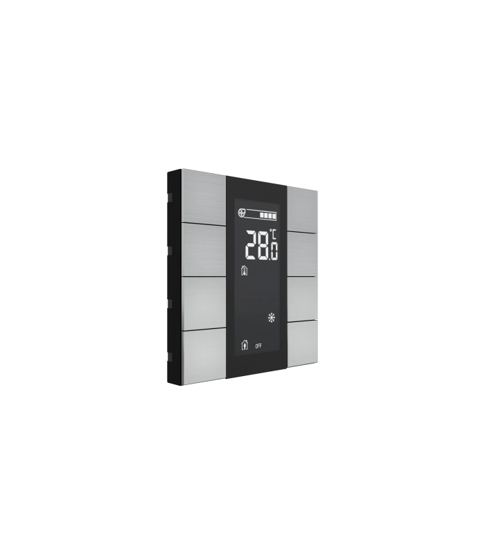 iSwitch+ with LCD - 8 Button Natural Aluminium Eloxal Matt Brushed