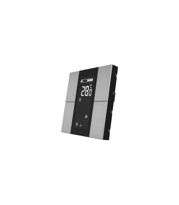 iSwitch+ AQI with LCD - 4 Button Natural Aluminium Eloxal Matt Brushed