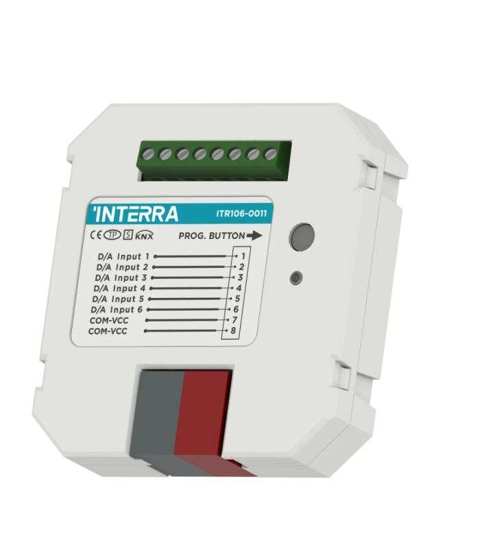 KNX 6 Ch Binary / Analog Input Modul - 6 Thermostat