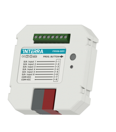 KNX 6 Ch Binary / Analog Input Modul - 6 Thermostat