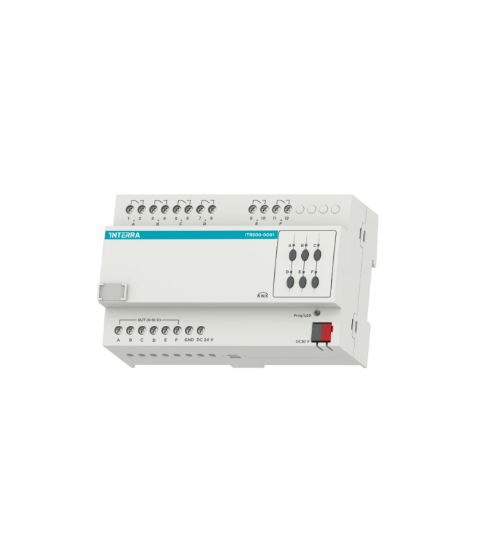 Interra KNX Ballast Controller - 6 Channel 10A (0/1-10V DC)