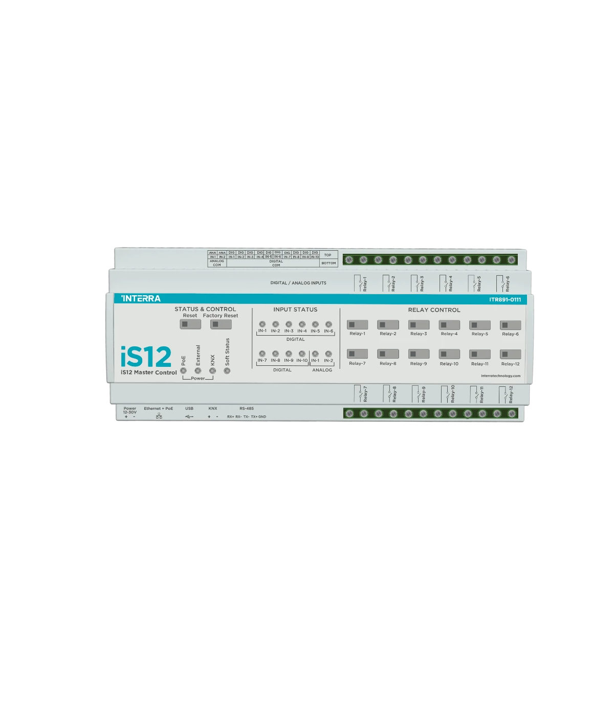 iS12 Master Control with/ PoE, KNX and Modbus (RS485)