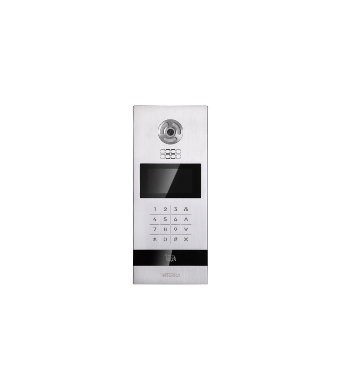 Android Outdoor Video Intercom w/ Face Recognition - 4.3" Color TFT LCD - Aluminium with Touch Buttons