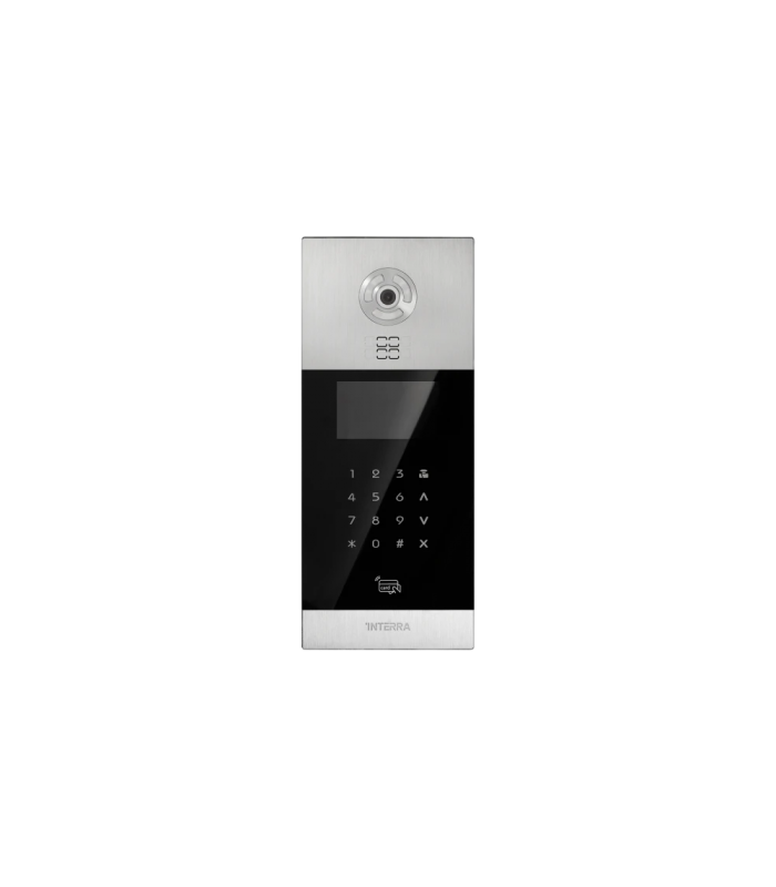 Android Outdoor Video Intercom w/ Face Rec. - Alu. Body with Black Touch Glass