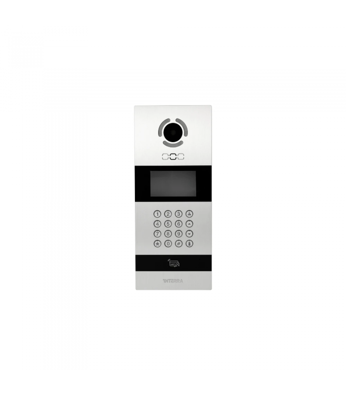 Android Outdoor Video Intercom w/ Face Recognition - 4.3" Color TFT LCD - Aluminium with Mechanical Buttons