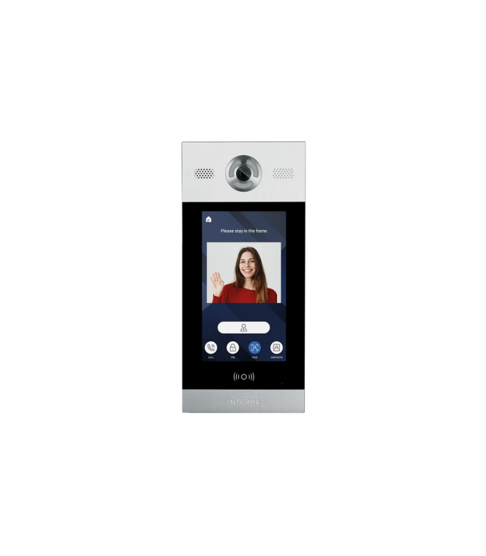 Android Outdoor Video Intercom w/ Face Rec. - 10.1" Touch Screen - Alu. Body