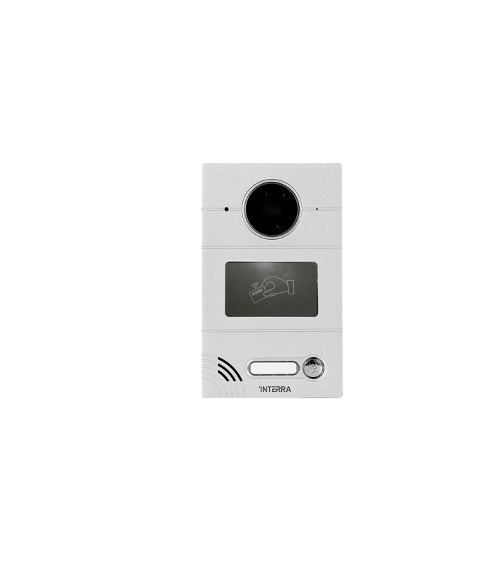 Silver Linux Villa Type Outdoor Intercom Station - Card Reader & Push Button w/ Name Tag
