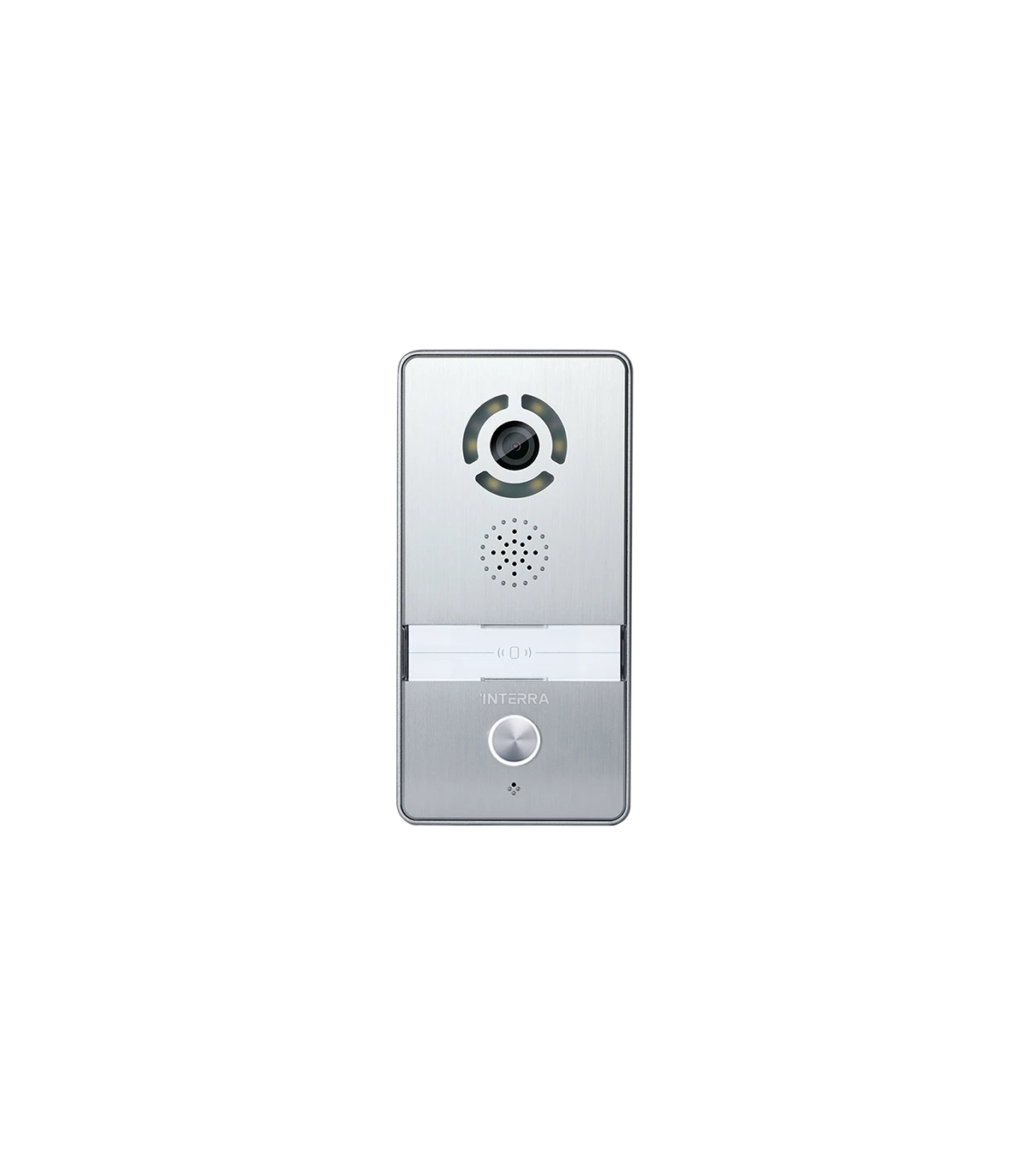 Surface Mounted Villa Type Intercom Outdoor Station w/ Push Button & Name Tag - Aluminum Body