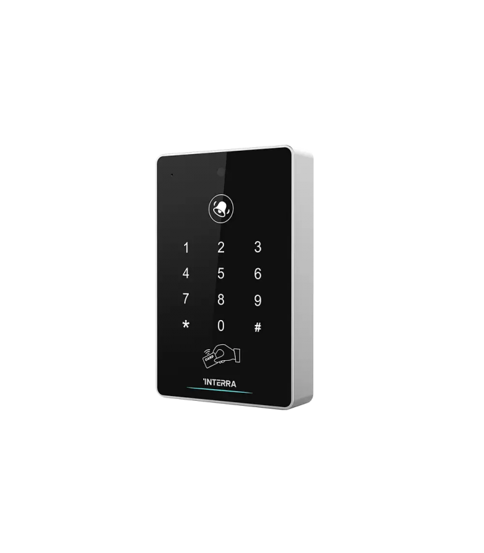 Black Access Controller w/ Card Reader, Password Keypad and Touch Ring Button