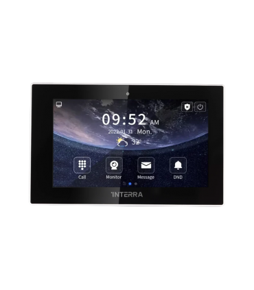 7″ Black Linux Indoor Monitor w/ 12V DC / POE