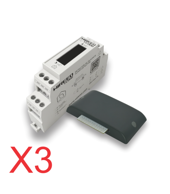 PACHET PRACTIC X3 Detector Inundatie Cu Sonda Aparentă WFD2_G_KIT Wireeo Flood