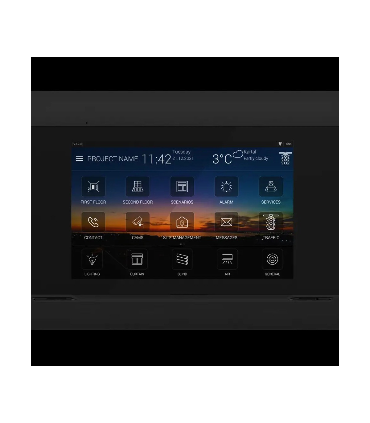 Interra 5 - 7" Touch Panel - Android with/KNX with/POE