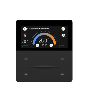 iXm 3’’ KNX Touch Panel 4 Button Softtouch Anthracite w/ LCD