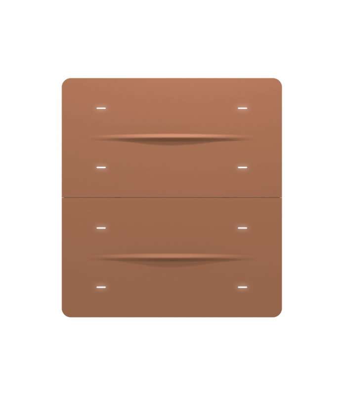 iXm 3’’ KNX Touch Panel 8 Button Softtouch Mocha