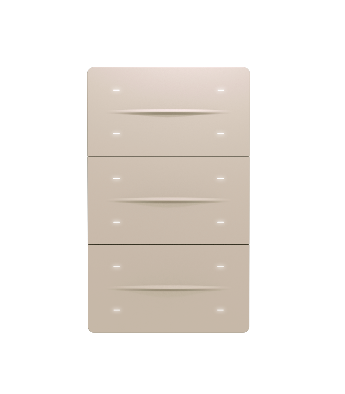 iXm 3’’ KNX Touch Panel 12 Button Softtouch Cold Beige w/ AQI