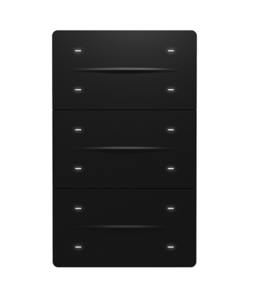 iXm 3’’ KNX Touch Panel 12 Button Softtouch Black w/ AQI