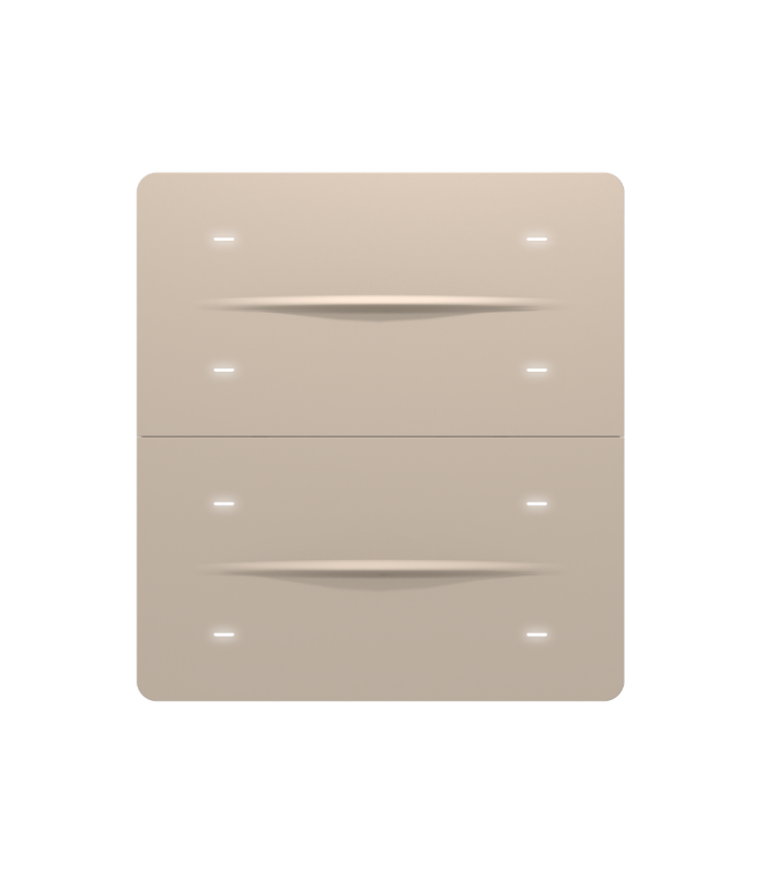 iXm 3’’ KNX Touch Panel 8 Button Softtouch Cold Beige w/ AQI