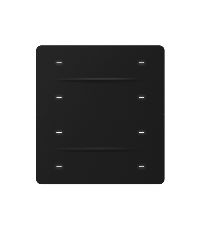 iXm 3’’ KNX Touch Panel 8 Button Softtouch Black w/ AQI