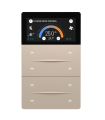 iXm 3’’ KNX Touch Panel 8 Button Softtouch Cold Beige w/ LCD + AQI