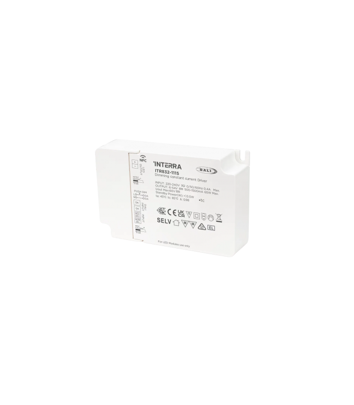 65W NFC Programmable DALI-2 DT6 Constant Current LED Driver (500 - 1500 mA)