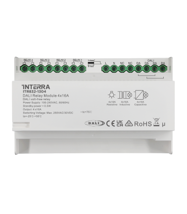 Interra 4-Channel DALI-2 Relay Module 4x16A