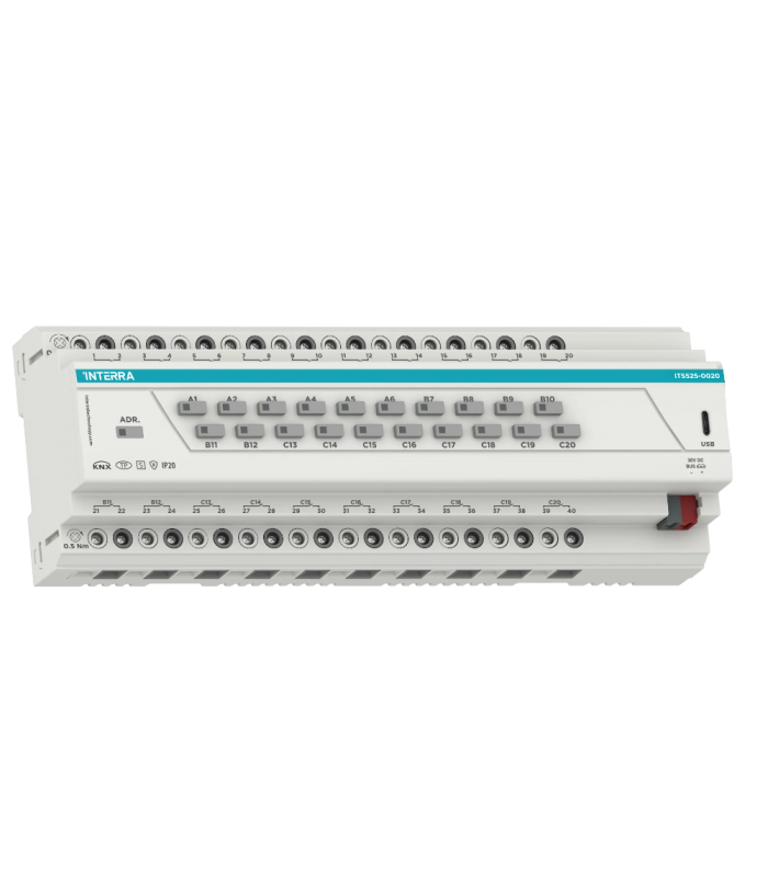 KNX Secure Combo+ Switch Actuator - 20 Channel