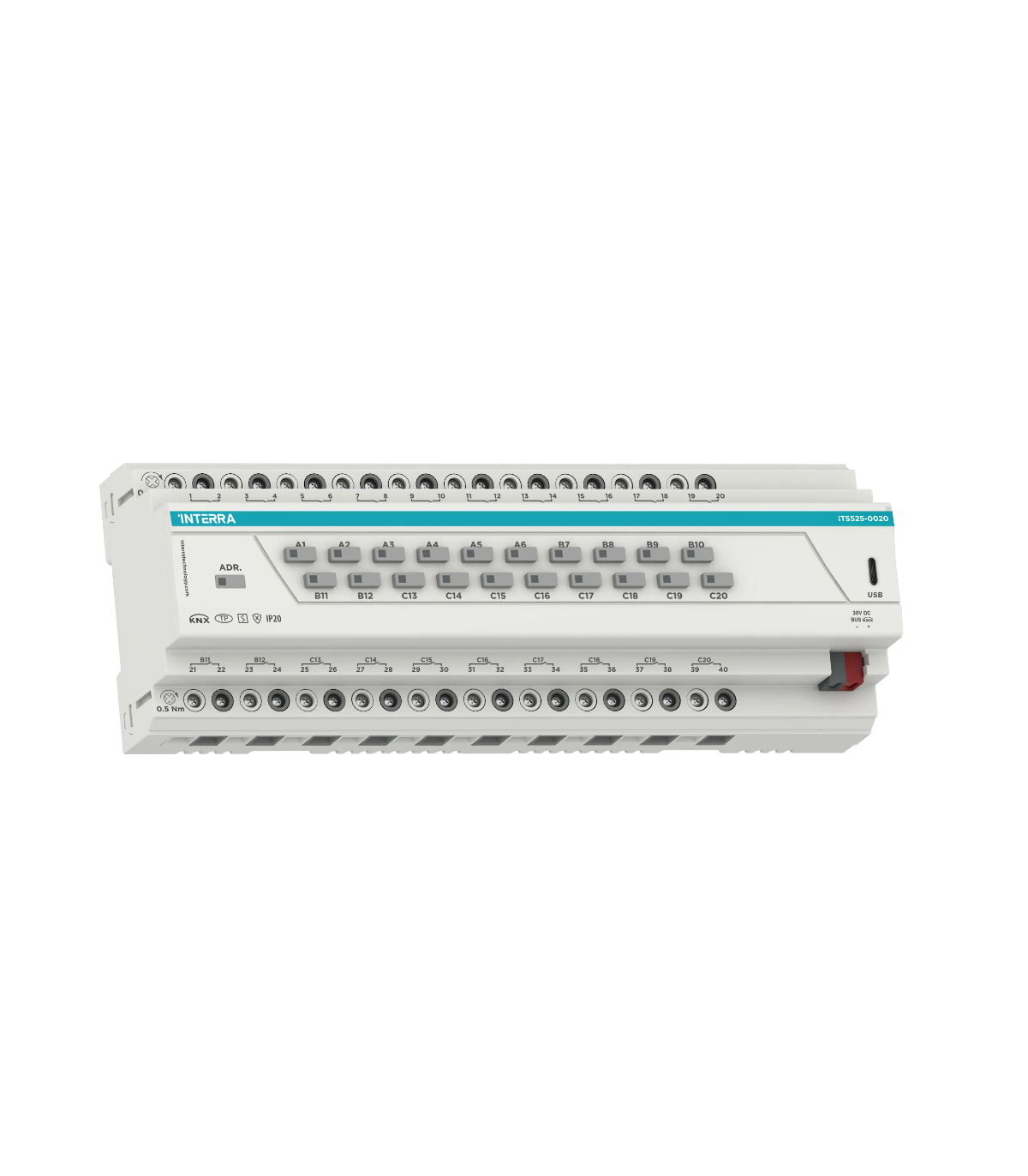 KNX Secure Combo+ Switch Actuator - 20 Channel