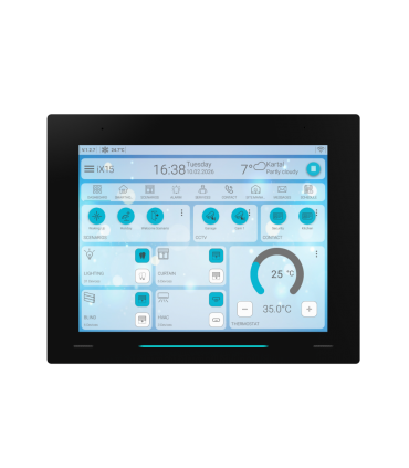 Interra iX15 – 15” Screen Control Panel Non KNX - Black