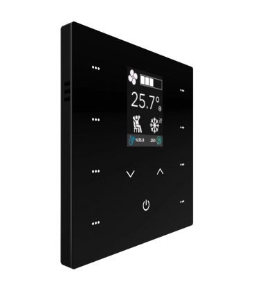 iX2 KNX Secure Touch Panel 2-4-8 Buton, Blk w/LCD