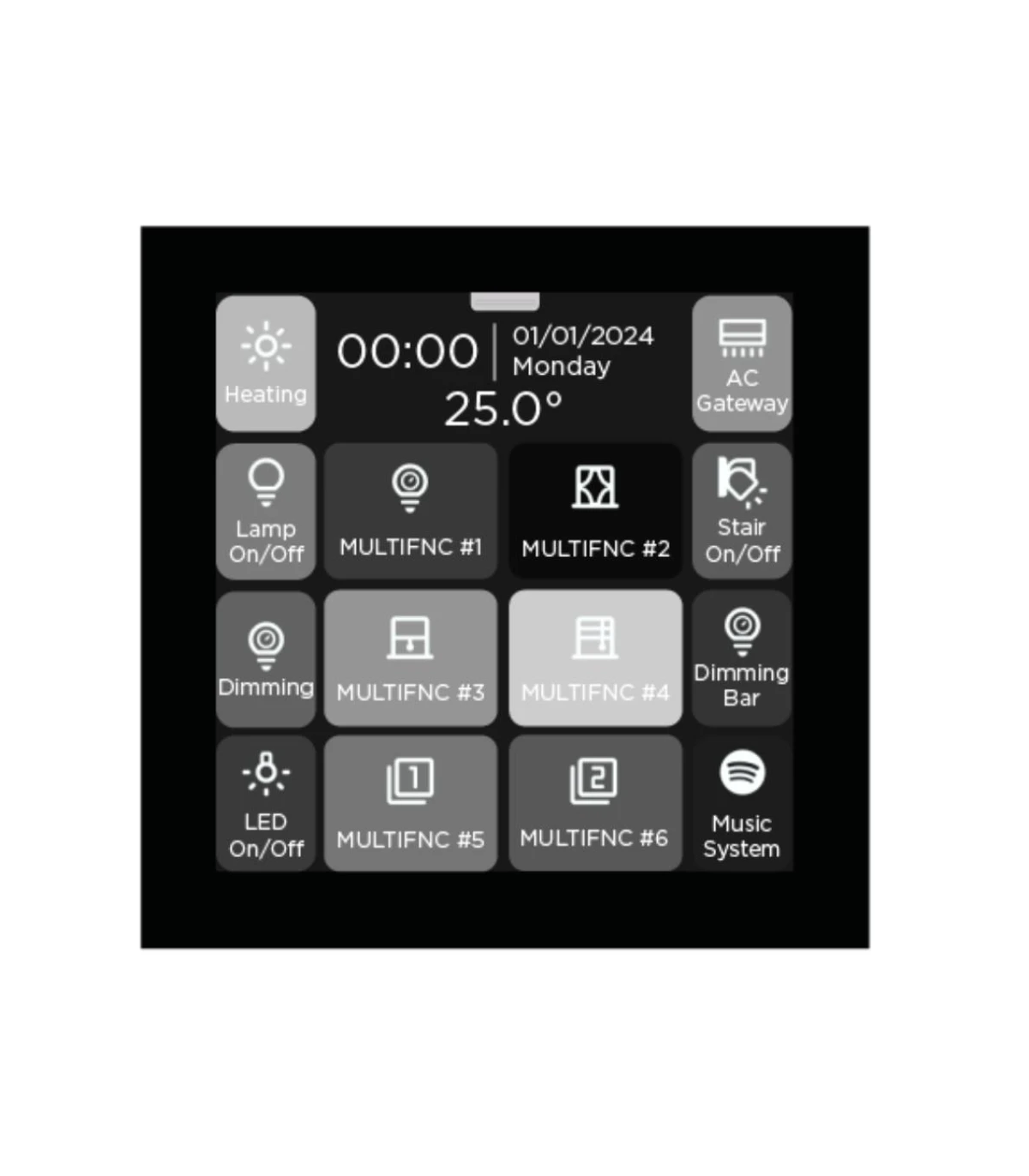 iX3 4" KNX Secure Touch Panel, Blk