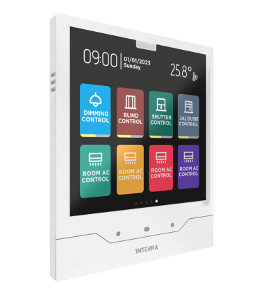 iX4 - 4" KNX Secure Touch Panel + AQI/ White
