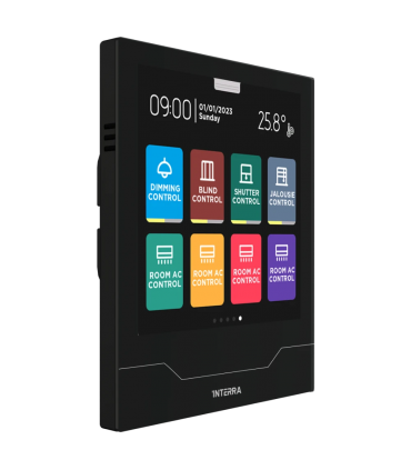 iX4 4" KNX Secure Touch Panel, Rose Gold Case, Blk Glass