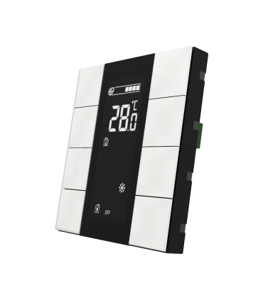 iSwitch+ - 8 Buton Secure Glossy White Plastic w/LCD + AQI