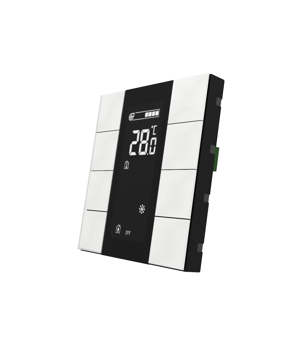 iSwitch+ - 8 Buton Secure Glossy White Plastic w/LCD + AQI