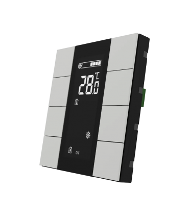 iSwitch+ - 8 Buton Secure Matt White Plastic w/LCD + AQI
