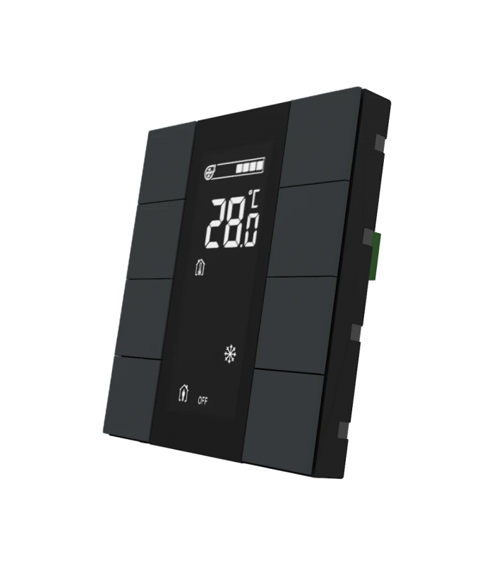 iSwitch+ - 8 Buton Secure Matt Anthracite Plastic w/LCD + AQI